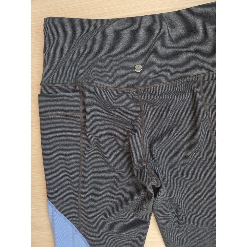Prana Women’s Stefania Stretch Mid Rise Side Pockets Leggings Blue Gray Size M - Picture 3 of 6